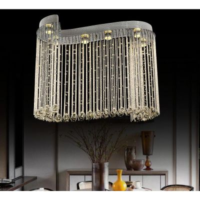 New Modern S shape K9 crystal chandelier lights for living room lustre cristal chandelier lamp for home indoor lighting