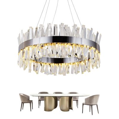 Modern crystal Chandeliers Home Hanging Light Fixtures stainless steel K9 crystal pendant crystal lamp