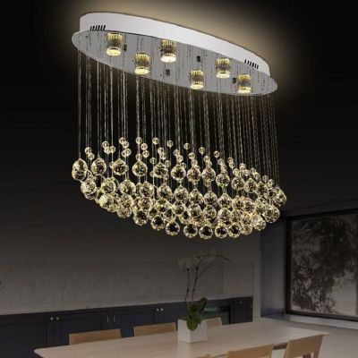 K9 Crystal Chandelier Lighting Fixtures for Dining Room Hallway Indoor Decoration Living room Ceiling Lamp AC110-220