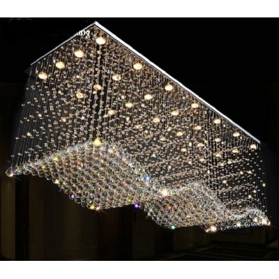 Crystal Pendant Light LED Decorated Chandeliers for hotel hall and villa living room