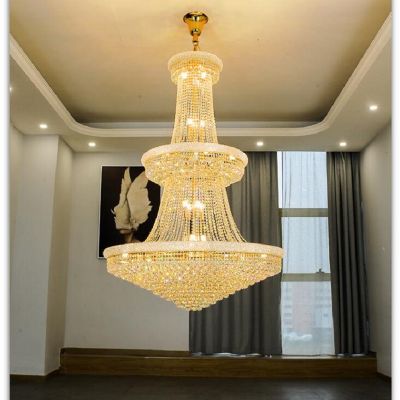 Luxury crystal chandelier for hotel hall Villa big chandelier lighting pendant lamp Indoor Decorated Lamp