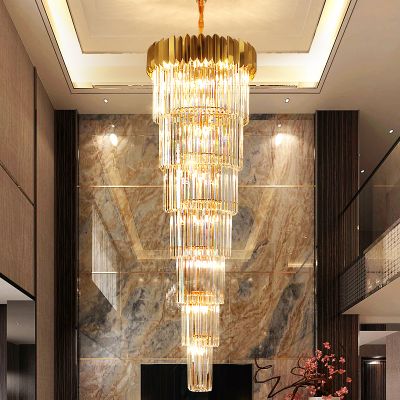 Villa big crystal chandelier hotel hall Luxury chandelier lighting pendant lamp Indoor Decorated Lamp