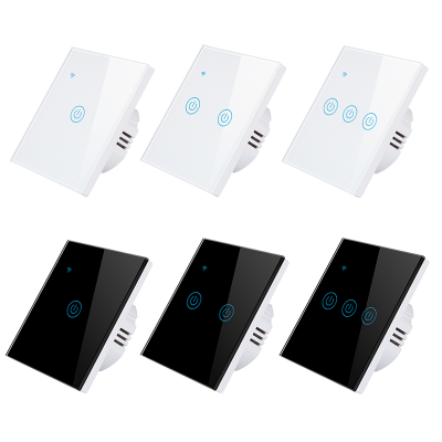 Smart WIFI touch wall switch indoor Black