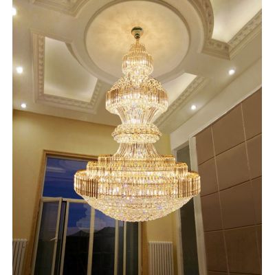 Hotel large chandelier lighting/crystal chandelier with high quality for Villa compound house