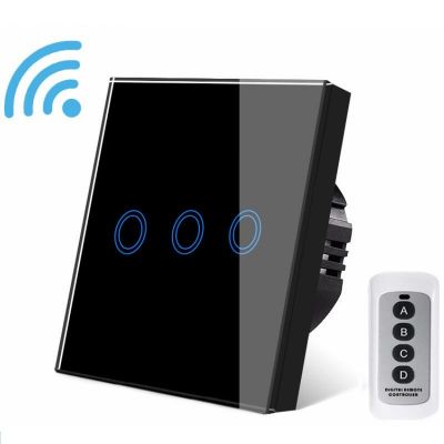 EU Standard Touch Switch Glass Touch Panel Remote control Switch for Smart Home 