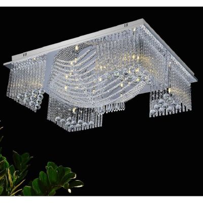 Modern K9 crystal ceiling lamp Stainless steel lights for living room lustre cristal chandelier lamp for home indoor lighting