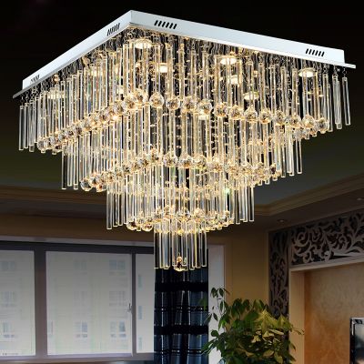 Popular Crystal ceiling lamp Chandelier LED Decorated Chandeliers for hotel hall and villa living room