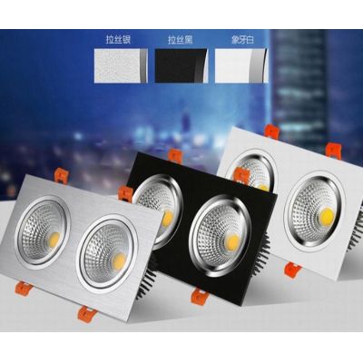 Rectangular LED Single Double Triple Heads COB Ceiling light Downlights Gimbal Square Spot Light 110V-220V 3W-90W