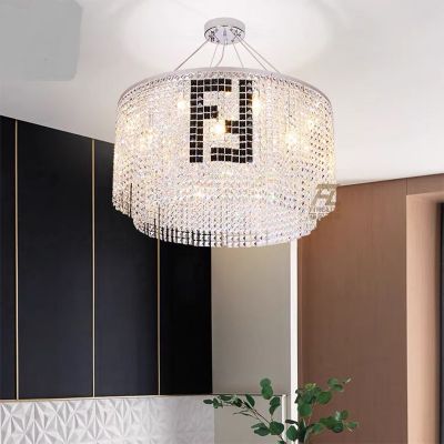 Luxury K9 Crystal Chandelier lighting round Crystal pendant lamp Post-modern Crystal Chandelier