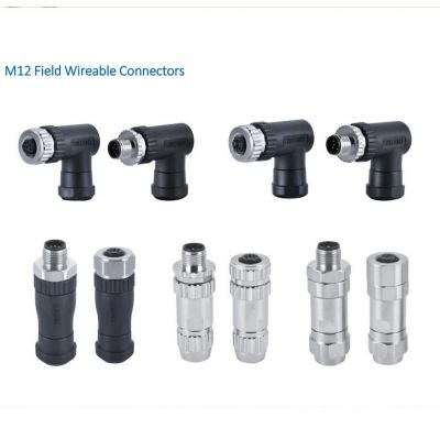 M12 A-Code Field  Wireable and M12 Panel Mount Connectors